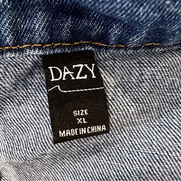 Blue Casual Womens Batwing Sleeve Double Breasted Denim Shirt - Picture 12 of 14